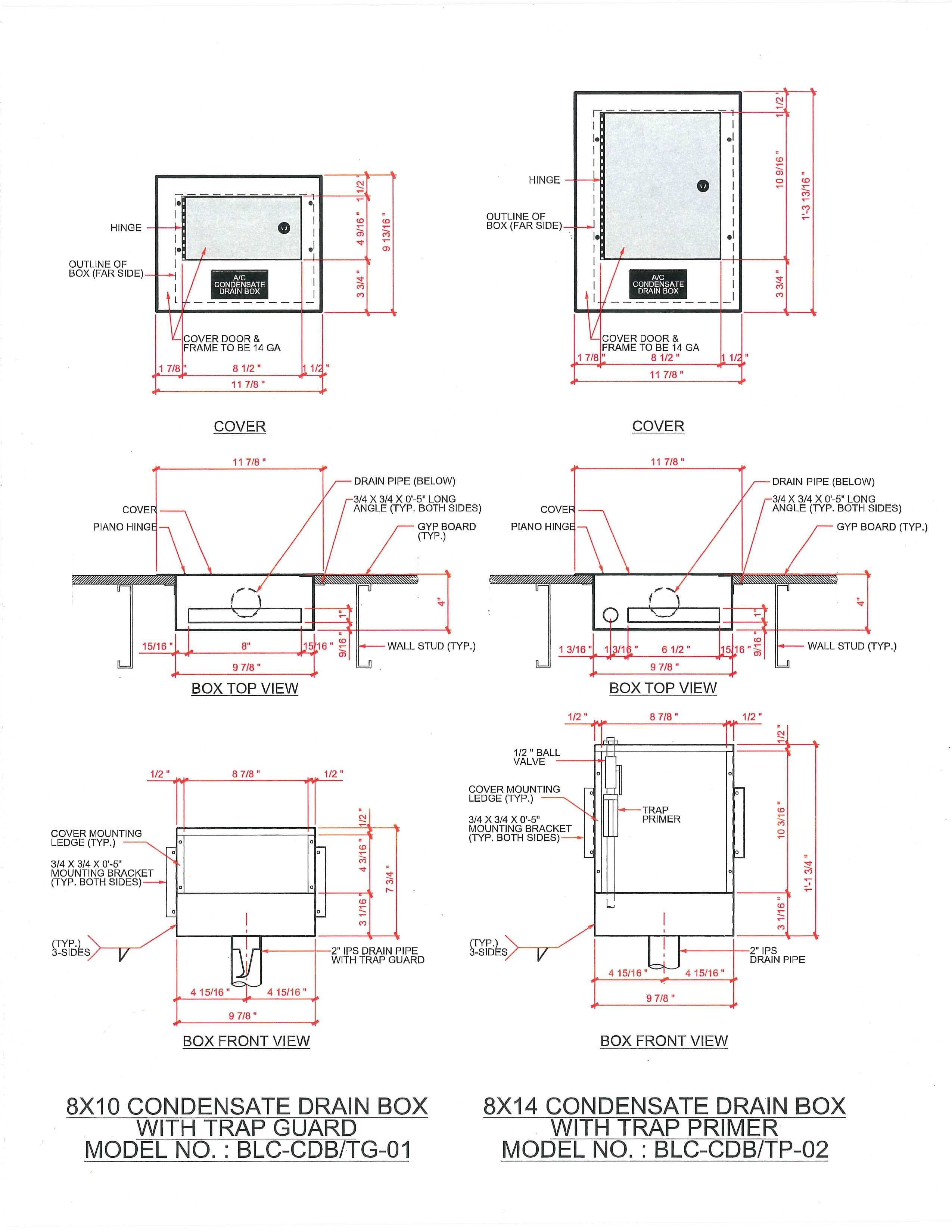 Condensate Drain Box Detail